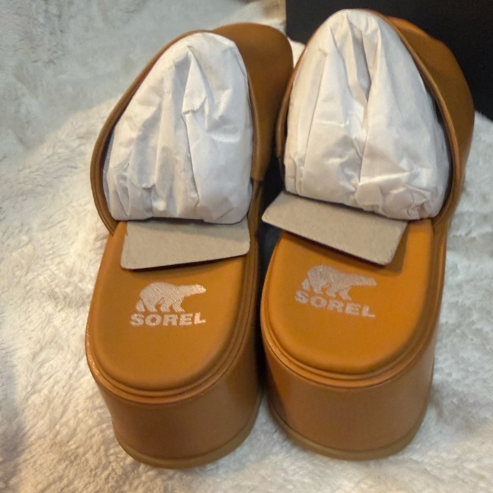 Sorel Women's Dayspring™ Slide Sandal, Canyon Gold, Gum, 10.5- New in Box - Picture 7 of 14